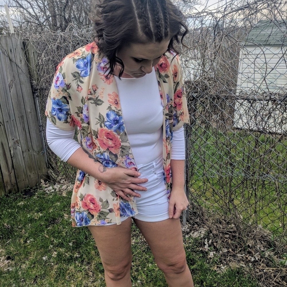 🌹Taupe Rose Chiffon Kimono 🌹